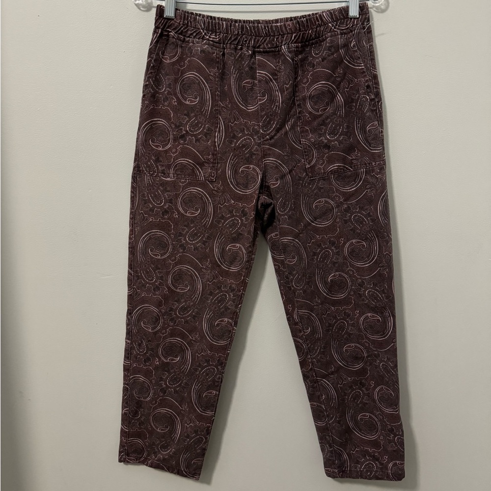 Paisley elastic waist Zara pants